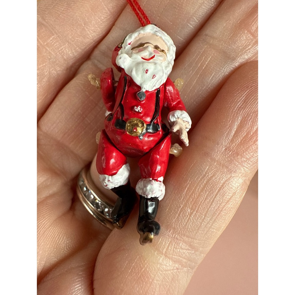 Tiny Trimmings Department 56 Collectible Articulated Handpainted Pewter Santa - Picture 6 of 9